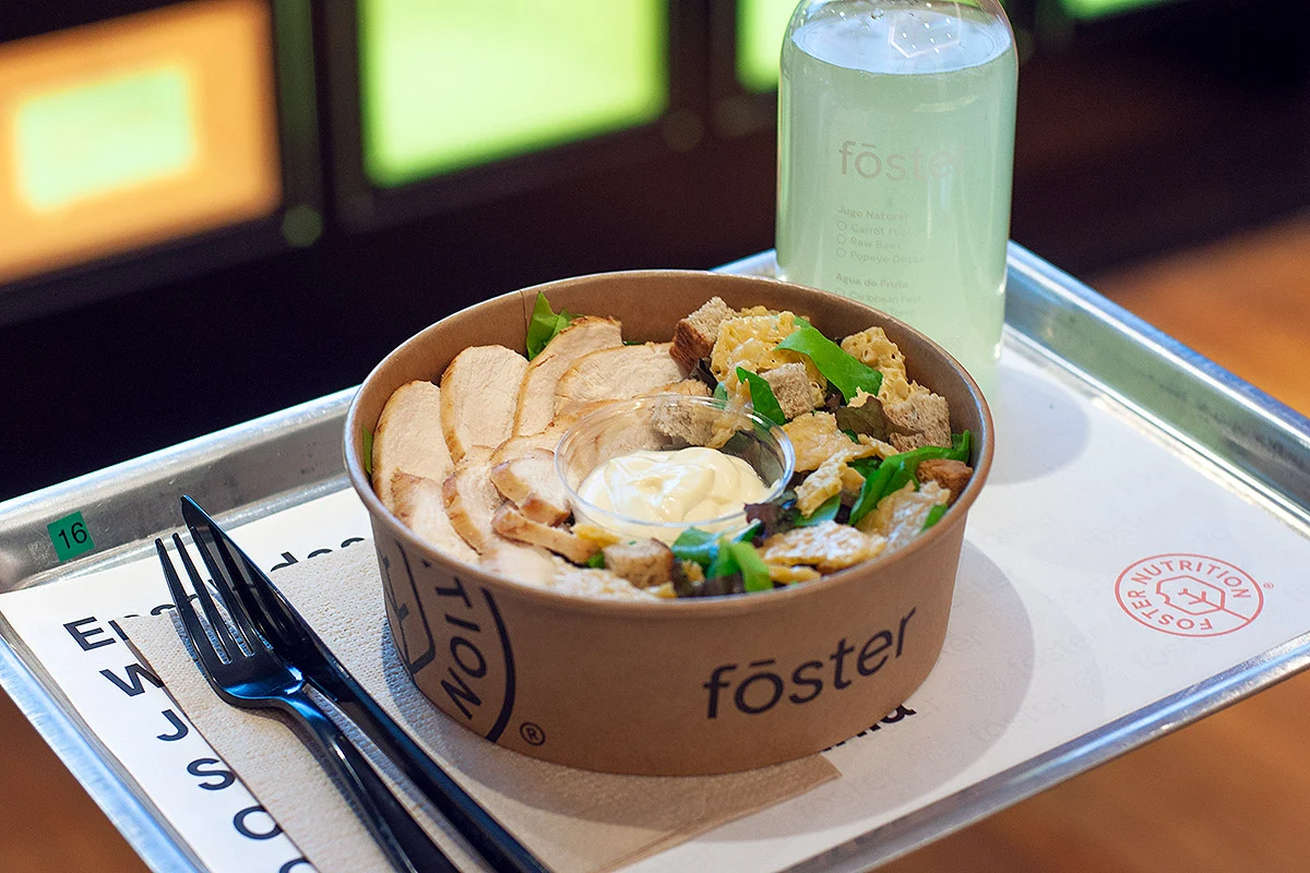 Fōster Nutrition meal served in branded packaging