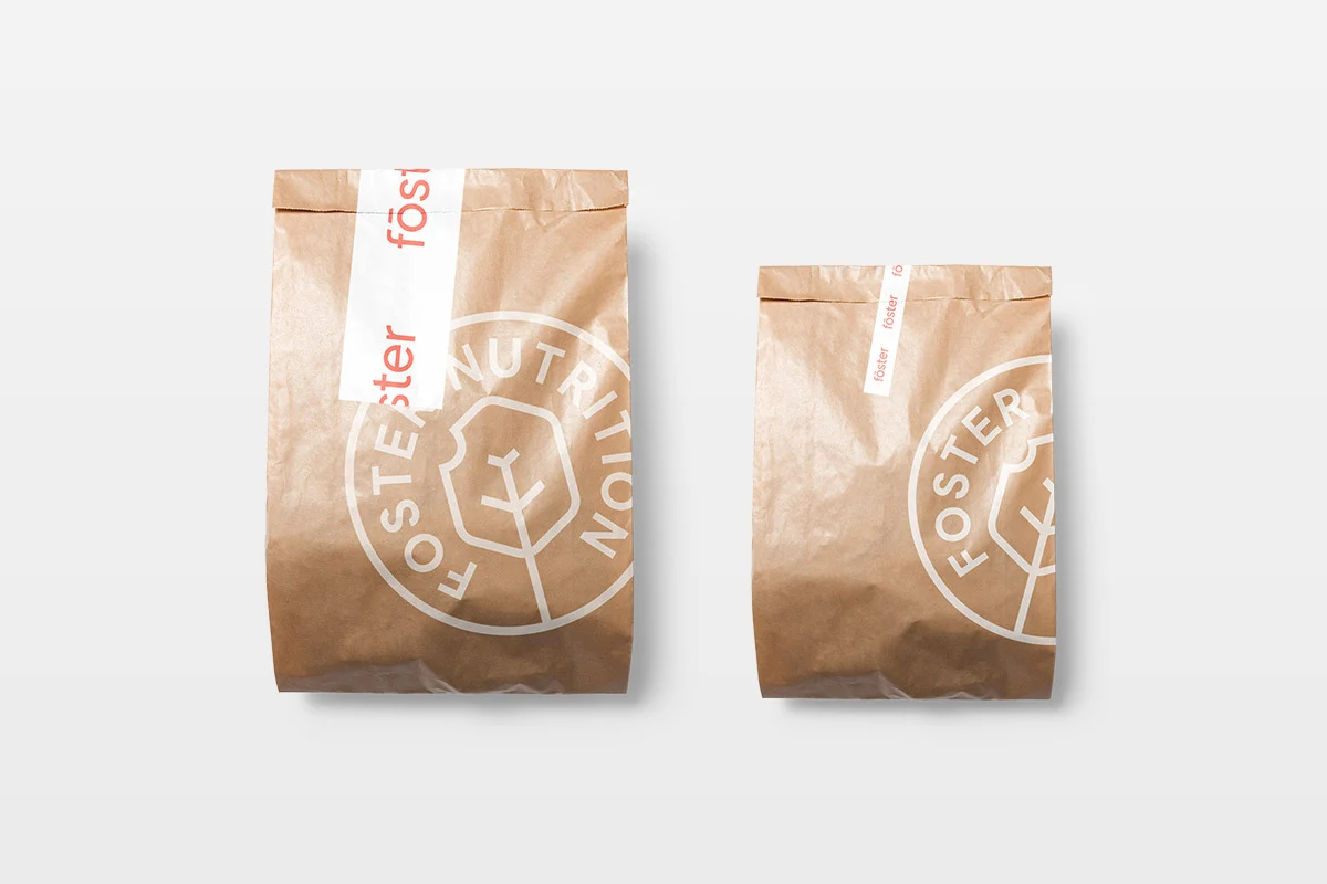Fōster Nutrition paper takeaway packaging