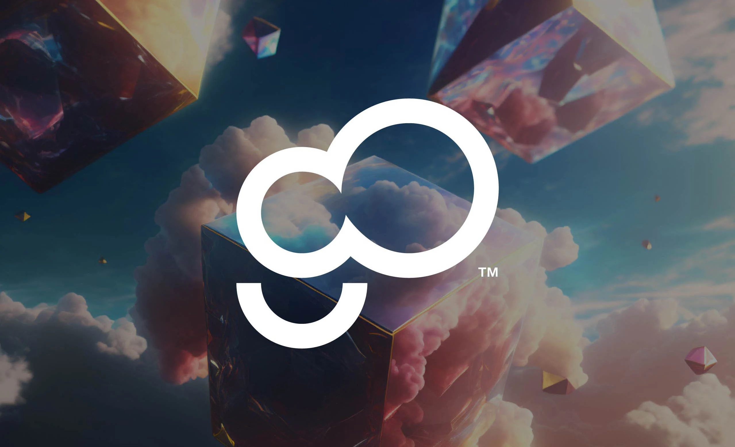 GoCloud symbol over an abstract cloud-inspired image